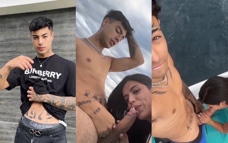 tiktoker big dick fucking pussy on a Jetski in Mallorca