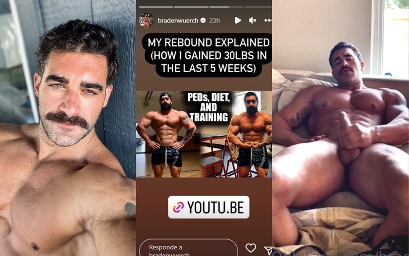 Handsome influencer fitness @bradenwuerch jerk off