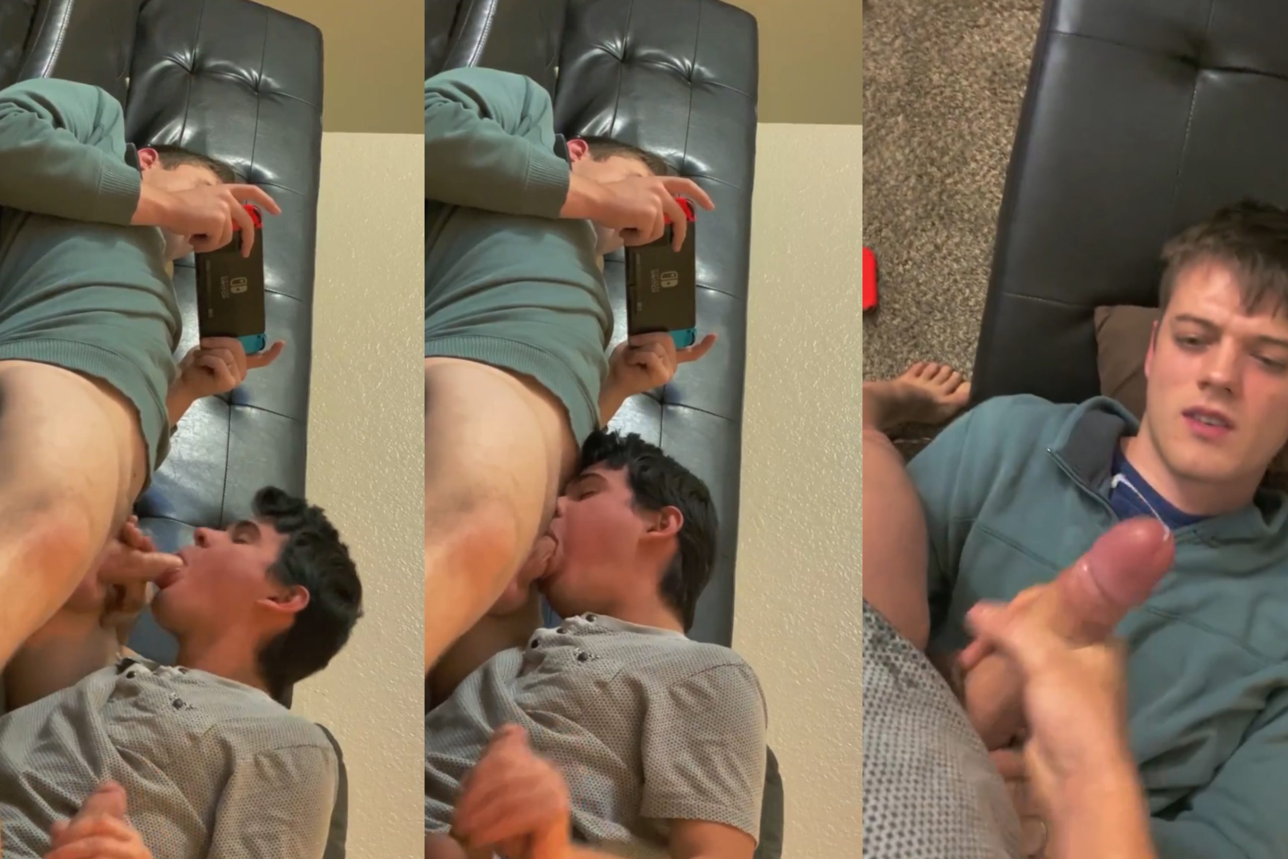 playing nintendo switch relaxing and fucking