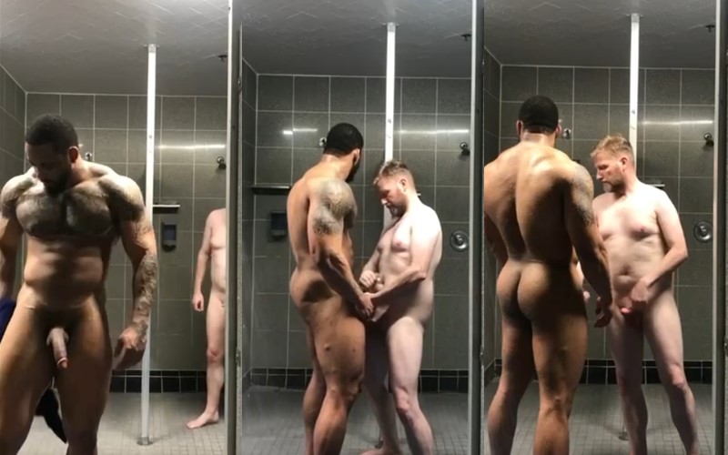 personal training & student horny in gym toilet