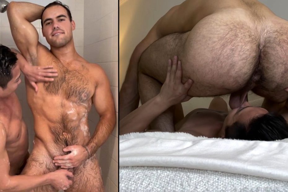 Gorgeous Hunk gets his muscular hairy ass licked