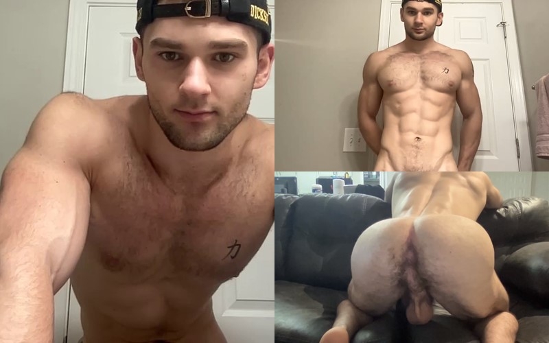 handsome bodybuilder @Zac live jerking