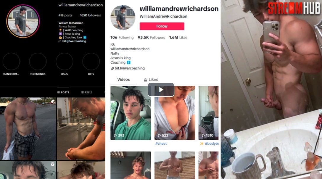 Hot Fitness Influencer @WilliamRichardson video jerk Leaked