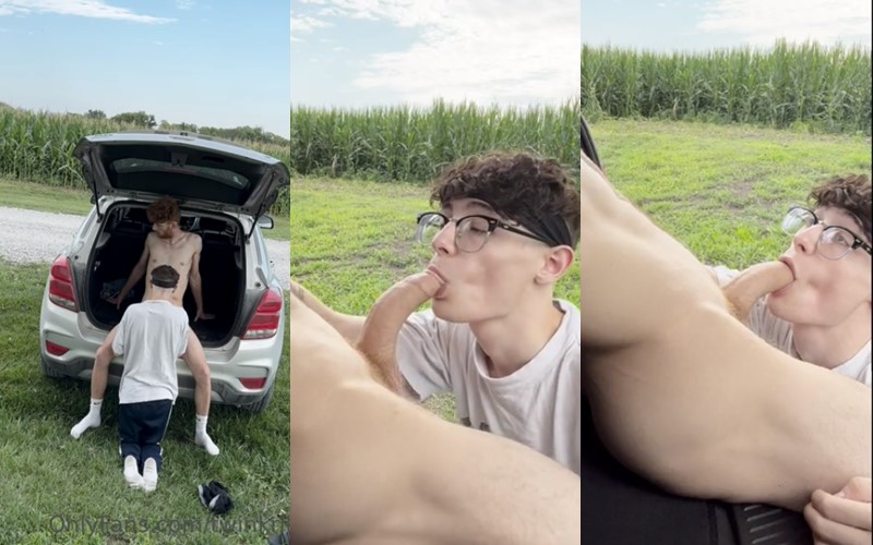 sucking his cousin in the cornfield