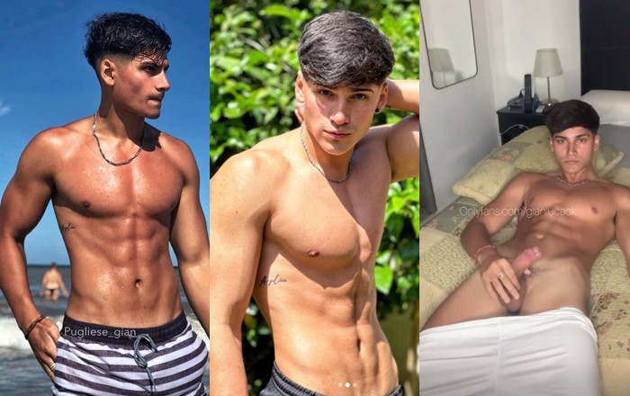 Gianluca Pugliese cute latin boy cumming