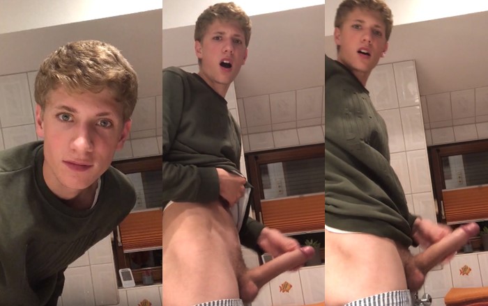 blonde teen monster cock cumming