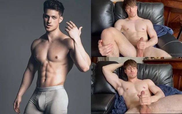 famous instagram male model @NickSandel cumming a lot