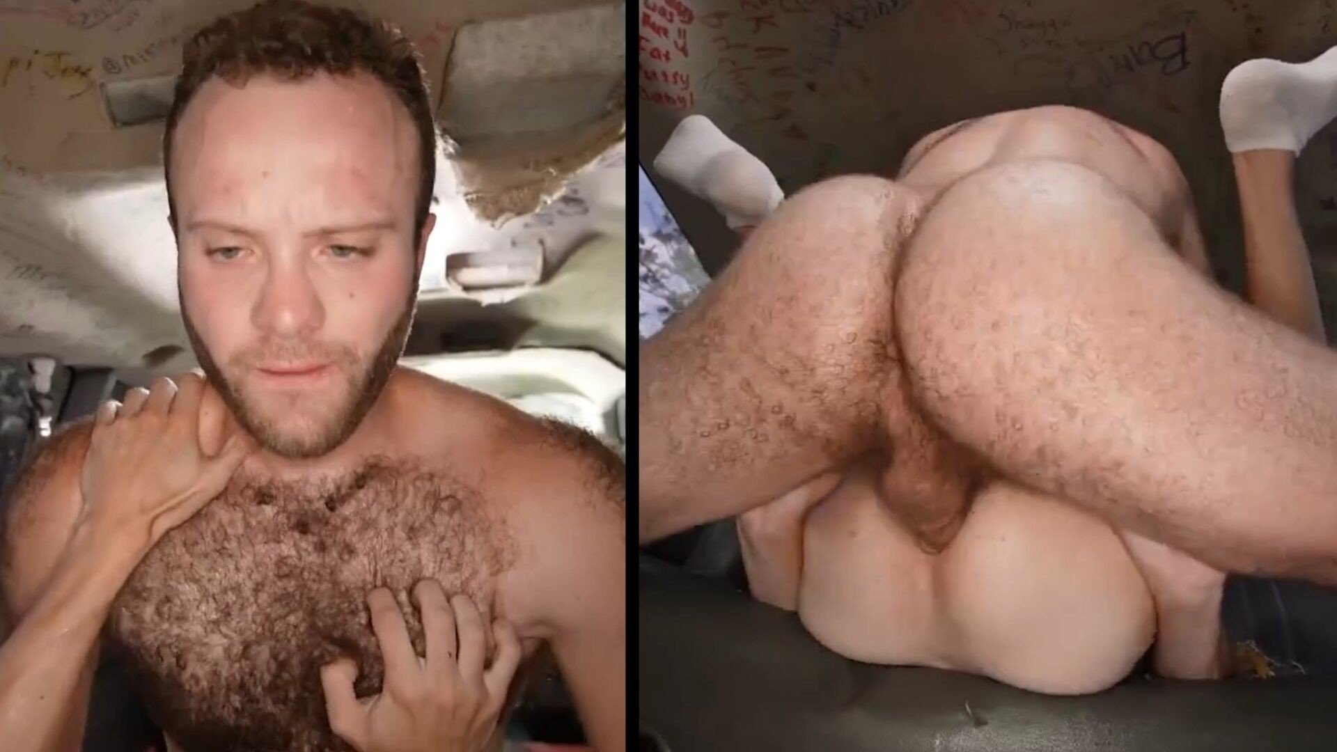 Very hairy daddy fvcks a smooth twink