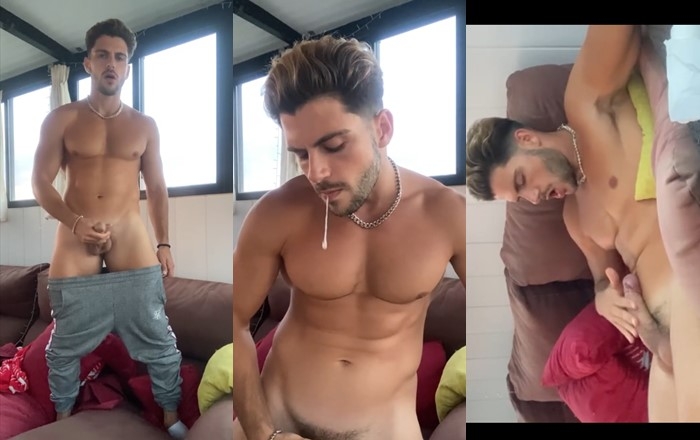 Spanish youtuber and male model jerking off