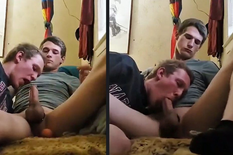 Good lookin hung Dude fucks his roommates mouth