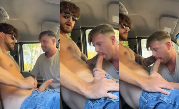 I helped the handsome endowed driver to cum and relax dodb