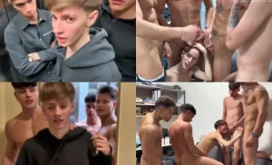 Twink gets stuck with Italian boys in elevator and gets fucked salv