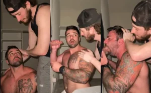 Troy now owns Jordan and orders him to suck a strangers cock salv