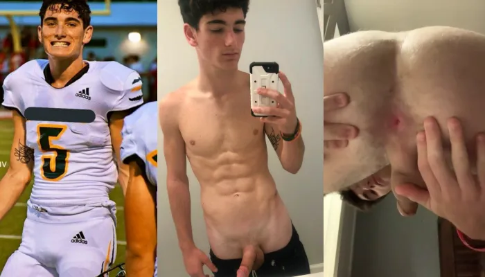 young quarterback showing his dick and virgin hole
