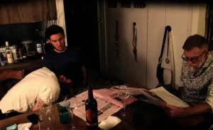 Exhibitionist bros in front of real grandpa