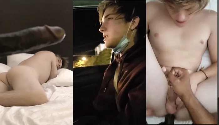 Huge Black Cock Stretches a Young Blonde Lad to the Limit