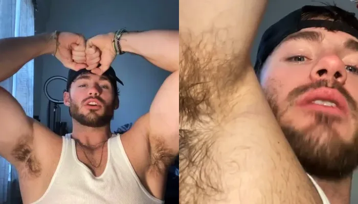 Armpit Worship: Influencer Flaunts His Sweaty Pits for His Obedient Followers