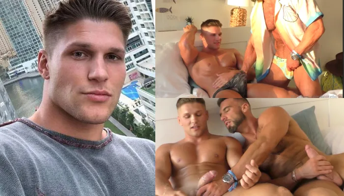 Handsome Str8 jock lets a friend touch his dick