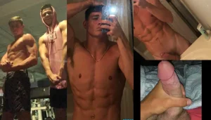 exchanging messages and nudes with my gym bro