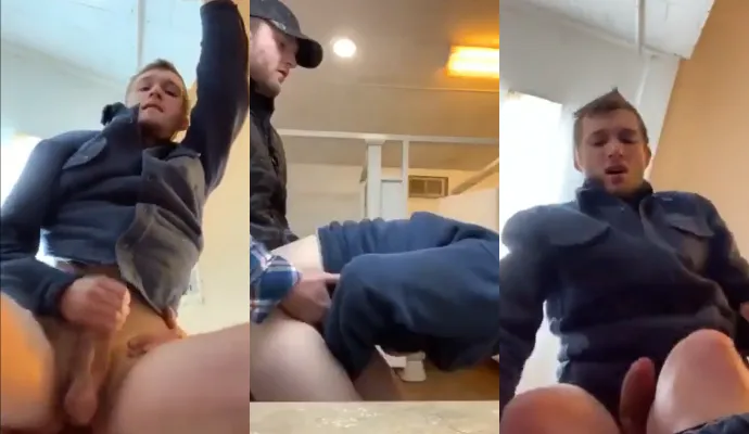co-workers sneak into the office storage room to fuck