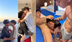 Tiktokers On Vacation Cross The Line the bromance For A Blowojob