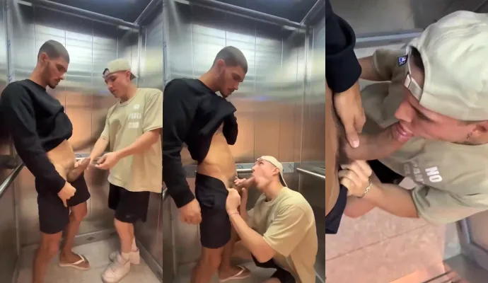 Big Dick boy with horny in the Elevator Before We Reached the Flat