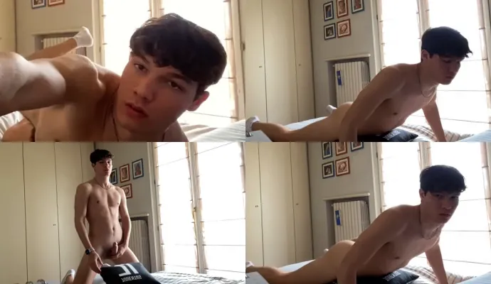 Italian boy practicing how to fuck
