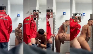 seducing a firefighter in the public restroom