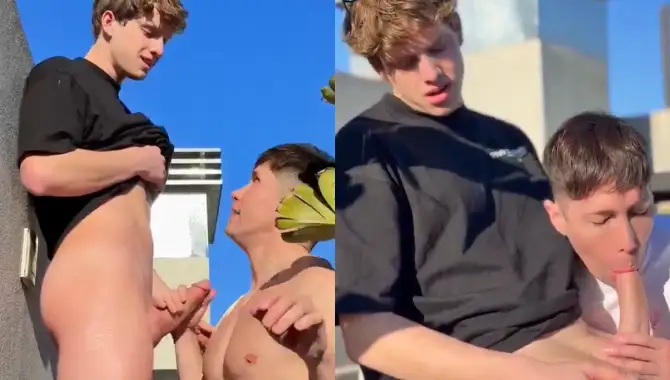 Gorgeous Blonde fucks a Gay in BBQ
