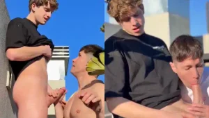 Gorgeous Blonde fucks a Gay in BBQ 300x170 1