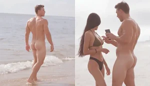 Handsome IG naked on the beach