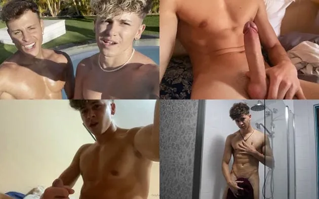 handsome boys naked waking up with a hard dick