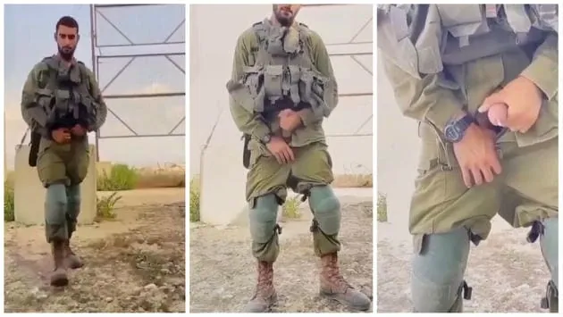 Israeli Soldier Masturbating in Warzone