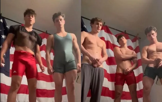 The uniforms couldn’t support the horny of young jocks